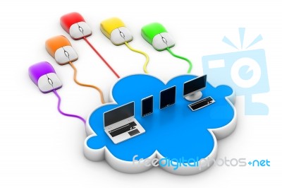 Cloud Computing Devices Stock Image