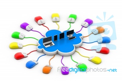 Cloud Computing Devices Stock Image