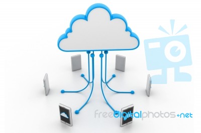 Cloud Computing Devices Stock Image