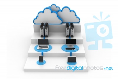 Cloud Computing Devices Stock Image