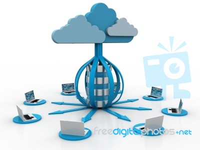 Cloud Computing Devices Stock Image