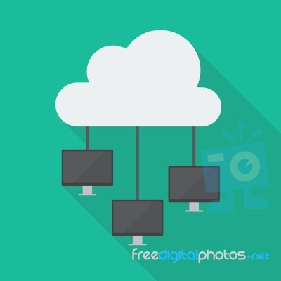 Cloud Computing Diagram Network Stock Image