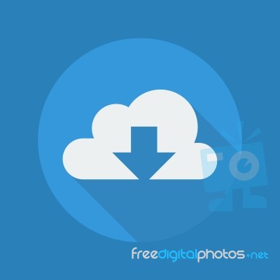 Cloud Computing Flat Icon. Download Stock Image