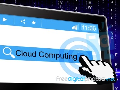 Cloud Computing Means Information Technology And Cloud-computing… Stock Image