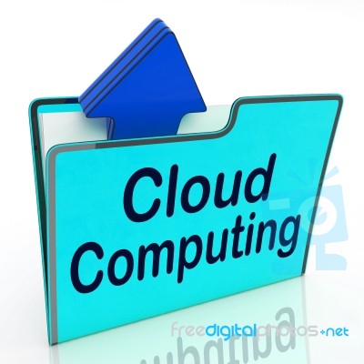 Cloud Computing Means Network Server And Business Stock Image