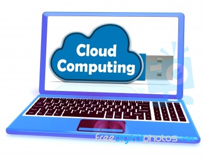 Cloud Computing Memory Means Computer Networks And Servers Stock Image