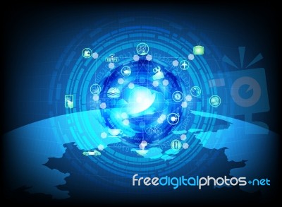 Cloud Computing Process Data Stock Image