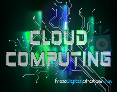 Cloud Computing Represents Online Data And Storage Stock Image