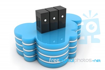 Cloud Computing Server Stock Image