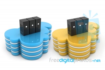 Cloud Computing Server Stock Image