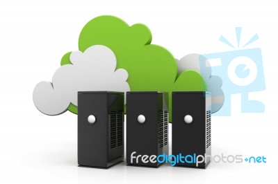 Cloud Computing Servers Stock Image