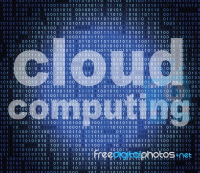 Cloud Computing Shows Information Technology And Communication Stock Image