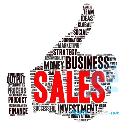 Cloud Containing Words Related To Business Stock Image