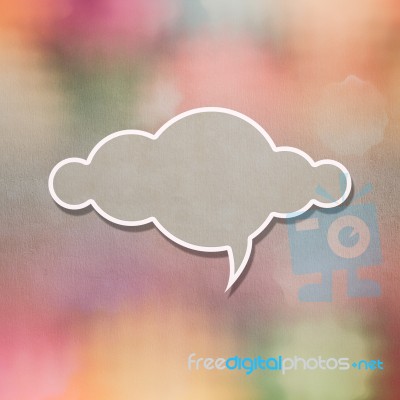 Cloud Paper On Colorful Paper Background Stock Photo