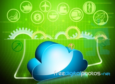 Cloud Process In Progress Stock Image