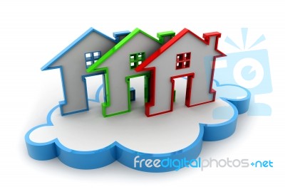 Cloud Real Estate Stock Image