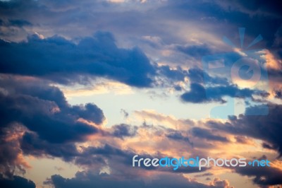 Cloud Scape, Cloud From Tropical Sky Stock Photo