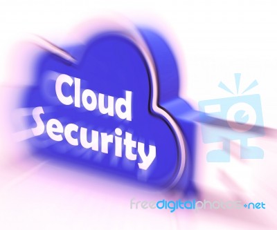 Cloud Security Cloud Usb Drive Means Online Security Or Privacy Stock Image