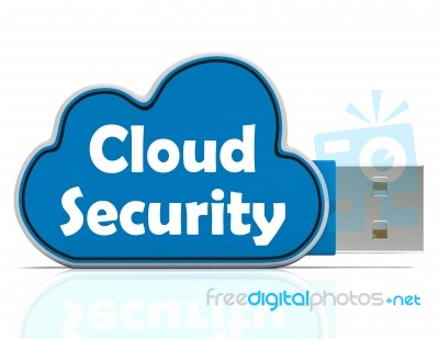 Cloud Security Memory Stick Shows Account And Login Stock Image