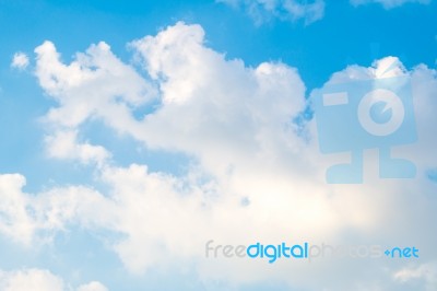 Cloud With Blue Sky Stock Photo