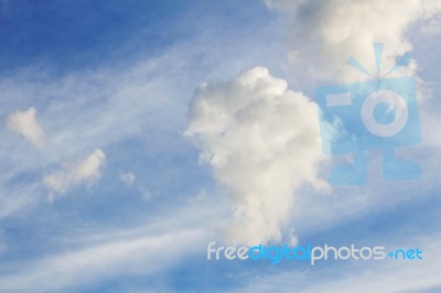 Cloud With Heart Shape Stock Photo