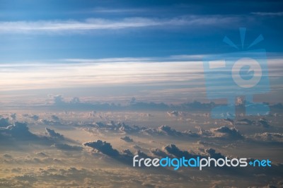 Clouds And Sky In The Morning Stock Photo