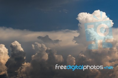 Clouds In Sky Before Rain Stock Photo