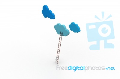 Clouds With Ladders Stock Image