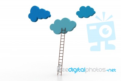 Clouds With Ladders Stock Image