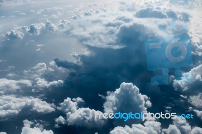 Cloudscape Over The Atlantic Ocean Stock Photo