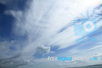 Cloudy Blue Sky Stock Photo