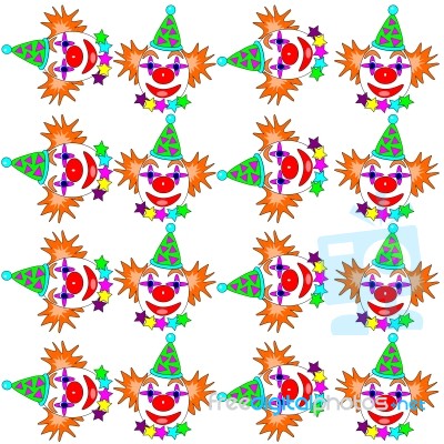 Clown Icon Set Stock Image