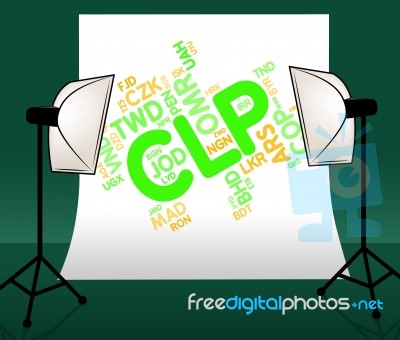 Clp Currency Indicates Chile Pesos And Currencies Stock Image