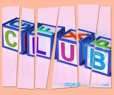 Club Letters Mean Membership Registration And Subscription Stock Image