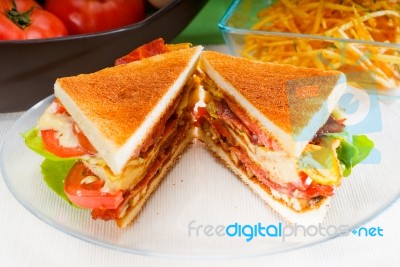 Club Sandwich Stock Photo