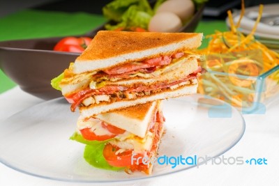 Club Sandwich Stock Photo