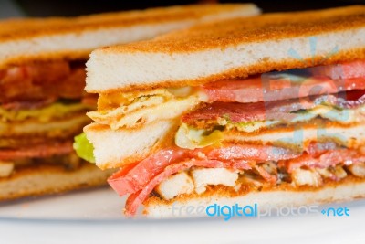 Club Sandwich Stock Photo