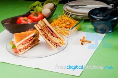 Club Sandwich Stock Photo