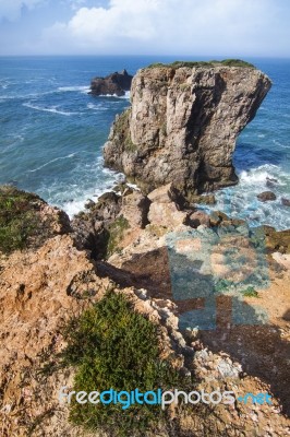 Coastal Algarve Region Near Sagres, Portugal Stock Photo