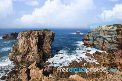 Coastal Algarve Region Near Sagres, Portugal Stock Photo