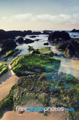 Coastline Area Of Sagres, Portugal Stock Photo