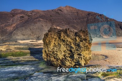 Coastline Area Of Sagres, Portugal Stock Photo