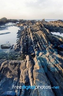 Coastline Area Of Sagres, Portugal Stock Photo