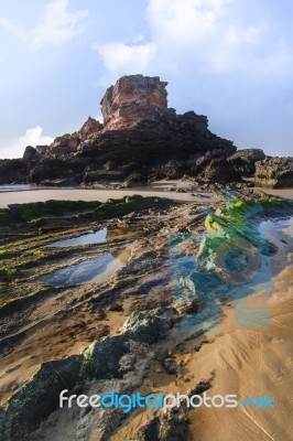 Coastline Area Of Sagres, Portugal Stock Photo