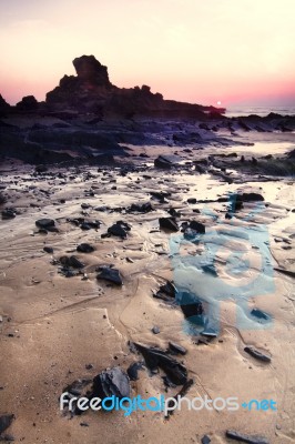 Coastline Area Of Sagres, Portugal Stock Photo