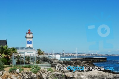 Coastline Landscape In Cascais, Portugal Stock Photo