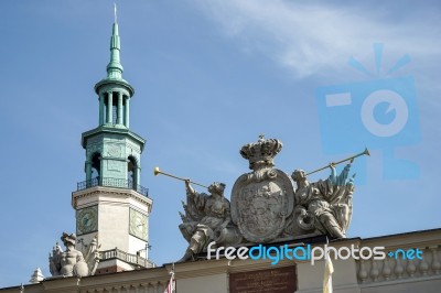 Coat Of Arms On The Guardhouse In Poznan Stock Photo