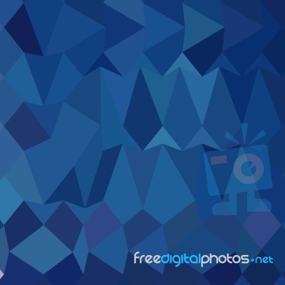 Cobalt Blue Abstract Low Polygon Background Stock Image