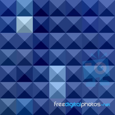 Cobalt Blue Abstract Low Polygon Background Stock Image