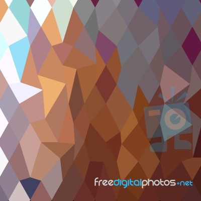 Cocoa Brown Abstract Low Polygon Background Stock Image